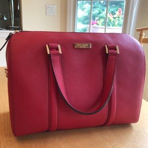 Kate Spade Structured Hand Bag, Red